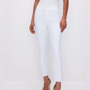 Good American White Straight Leg Jeans